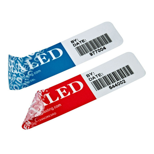 no residue tamper evident labels